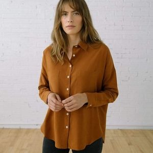 Tradlands long sleeve box top in clay